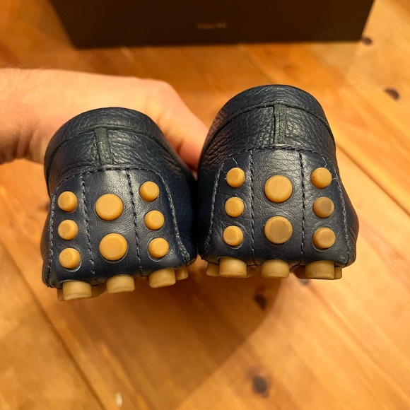 Mens Like New Navy Pebbled Leather Gucci Horsebit Driving Shoe w/ box size 8.5 - Picture 7 of 9